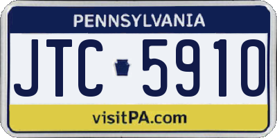 PA license plate JTC5910