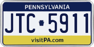 PA license plate JTC5911