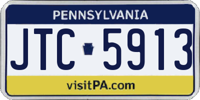 PA license plate JTC5913