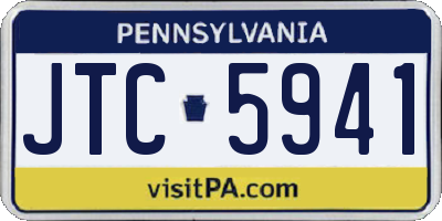 PA license plate JTC5941