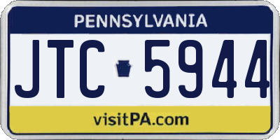 PA license plate JTC5944
