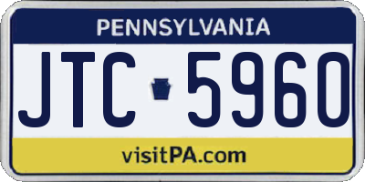 PA license plate JTC5960
