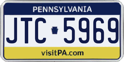 PA license plate JTC5969
