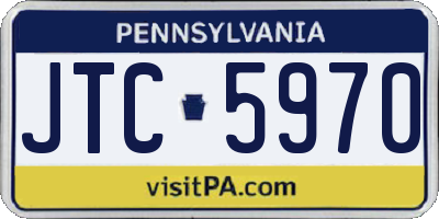 PA license plate JTC5970