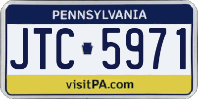 PA license plate JTC5971