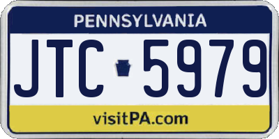 PA license plate JTC5979