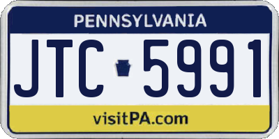 PA license plate JTC5991