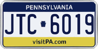 PA license plate JTC6019