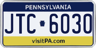 PA license plate JTC6030