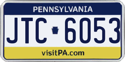 PA license plate JTC6053