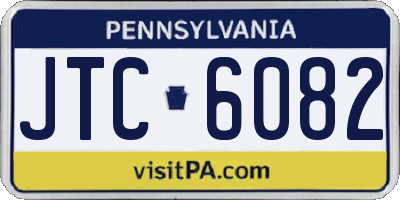 PA license plate JTC6082