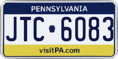 PA license plate JTC6083