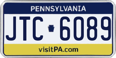 PA license plate JTC6089