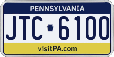 PA license plate JTC6100