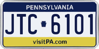 PA license plate JTC6101
