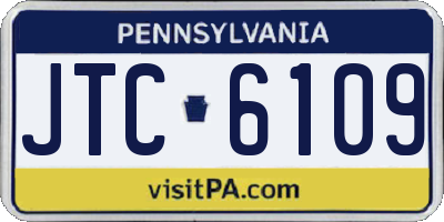 PA license plate JTC6109
