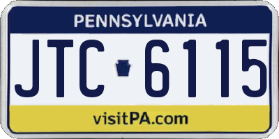 PA license plate JTC6115
