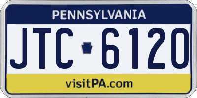 PA license plate JTC6120