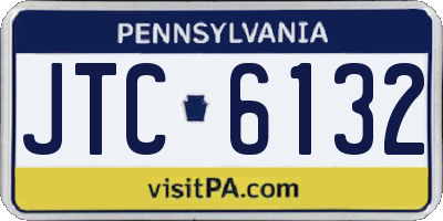 PA license plate JTC6132