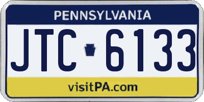 PA license plate JTC6133