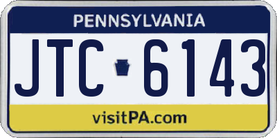 PA license plate JTC6143