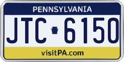 PA license plate JTC6150