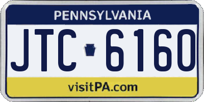 PA license plate JTC6160