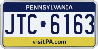 PA license plate JTC6163