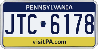 PA license plate JTC6178