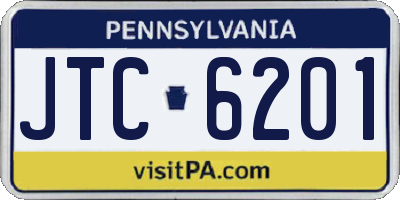 PA license plate JTC6201