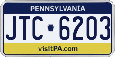 PA license plate JTC6203