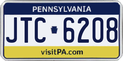 PA license plate JTC6208