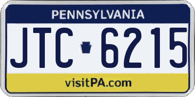 PA license plate JTC6215