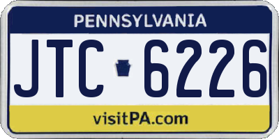 PA license plate JTC6226