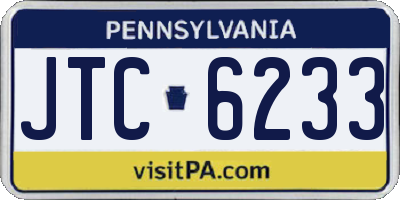 PA license plate JTC6233