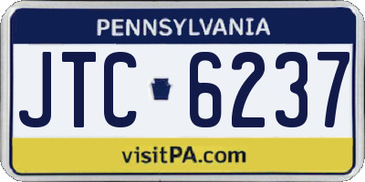 PA license plate JTC6237