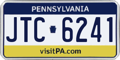 PA license plate JTC6241