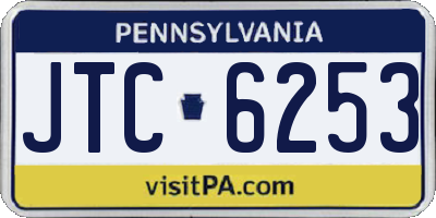 PA license plate JTC6253