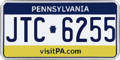 PA license plate JTC6255