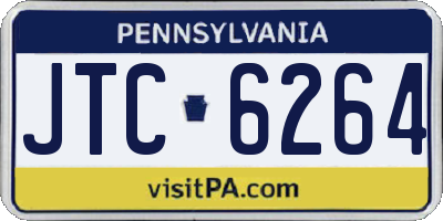 PA license plate JTC6264