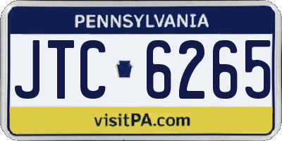 PA license plate JTC6265