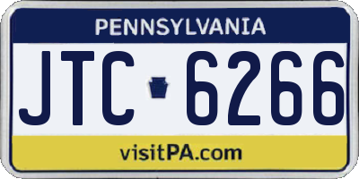PA license plate JTC6266