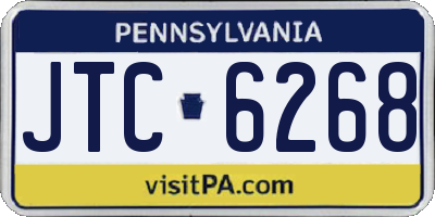 PA license plate JTC6268