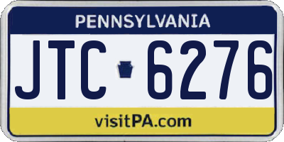 PA license plate JTC6276
