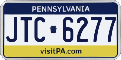 PA license plate JTC6277