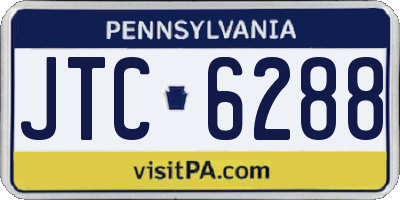 PA license plate JTC6288