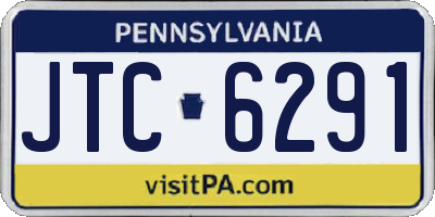 PA license plate JTC6291