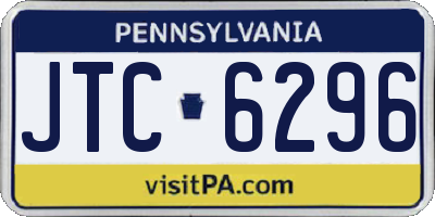 PA license plate JTC6296
