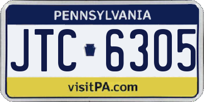 PA license plate JTC6305