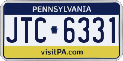 PA license plate JTC6331